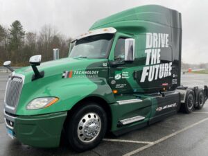 green semi truck