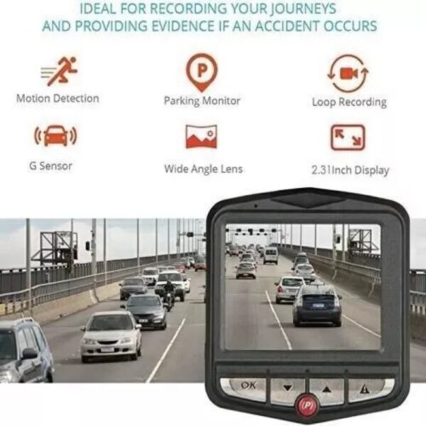 2.4 Inch Full HD 1080P Dash Cam, Car DVR Front Or Rear Camera Night Vision G Sensor - Image 6